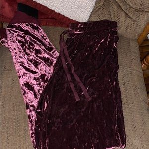 Velvet joggers